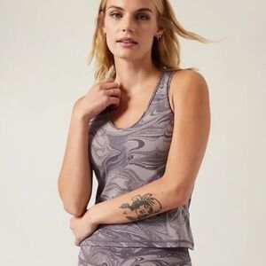 Athleta Women’s Transcend Tank Gray Marble Tank‎ Top L